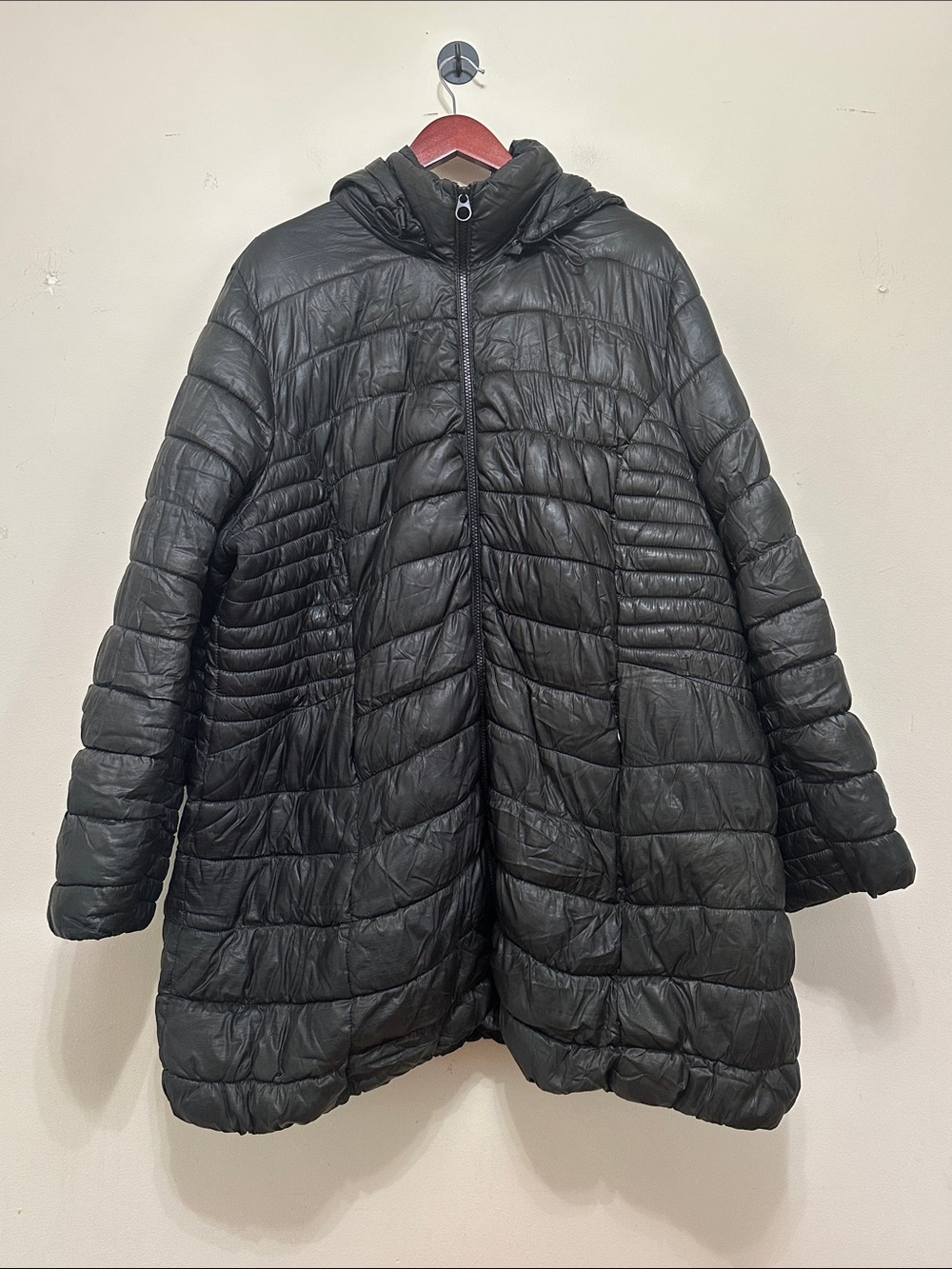 Apt. 9 Women's Black Quilted Hooded Puffer Jacket